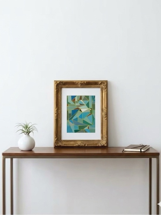 Other - Original Abstract  contemporary painting 12”x9”Matted